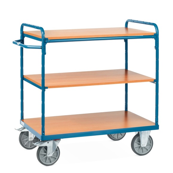 Fetra 8101 Etagenwagen Stahl pulverbeschichtet Traglast (max.): 500 kg Brillantblau (RAL 5007)