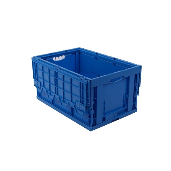 Euronorm-Faltbox Premium, mit Scharnierdeckel, 60 Liter, grau
