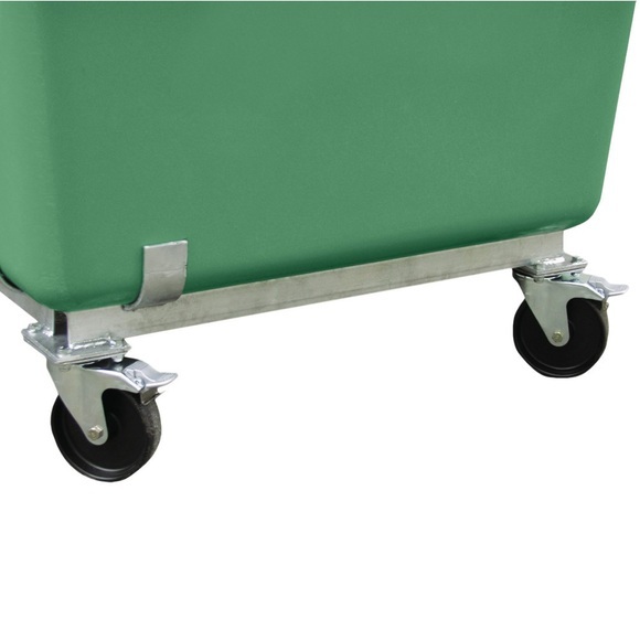 CEMO Fahrgestell für GfK-Rechteckbehälter Polypropylen-Rollen, schwarz für LxB 1320 x 970 mm, Rad-Ø 125 mm, für Inhalt 550 l