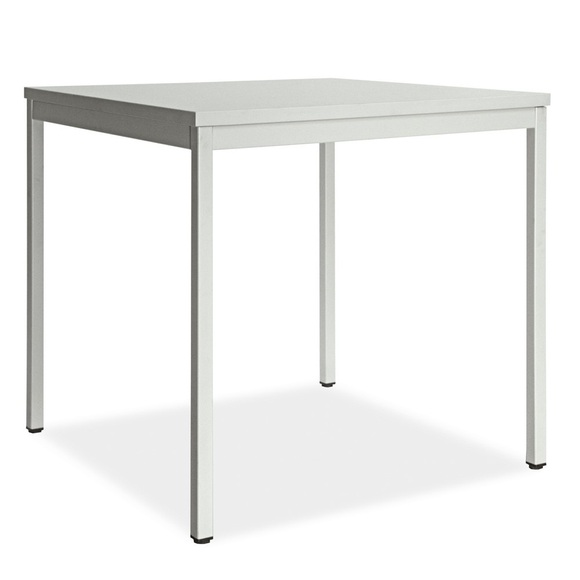 Konferenztisch Klassik, Quadratrohr, BxT 800 x 800 mm, grau