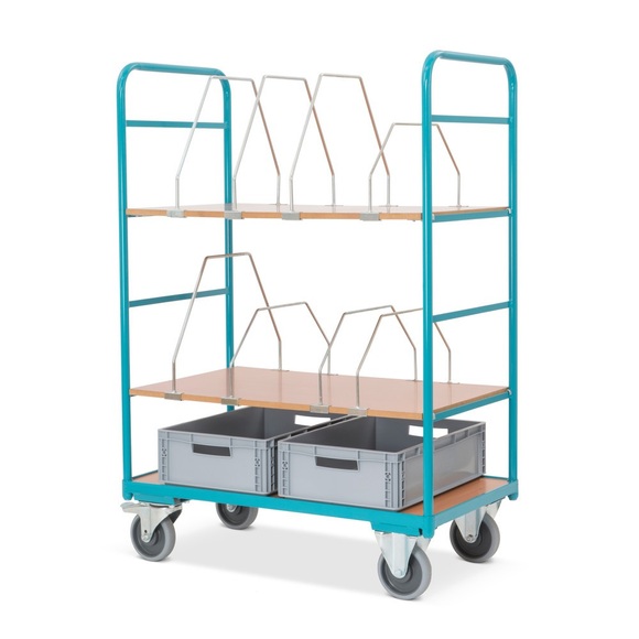 Ameise® Kartonagenwagen, 2 variable Böden à 995 x 585 mm