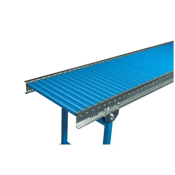 Klein-Rollenbahn, Kunststoffrollen, Gewindeachse, Ø 30 mm, LxB 3.000 x 300 mm