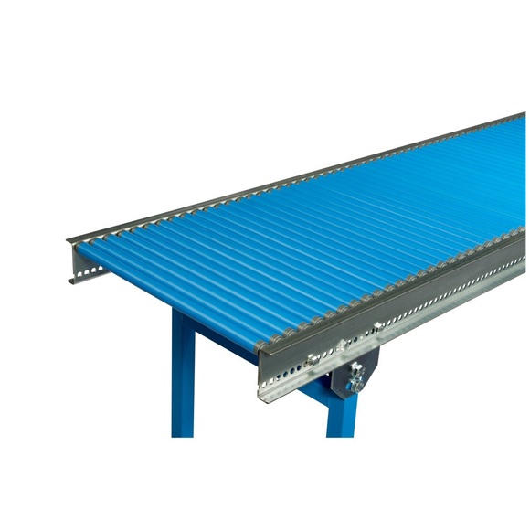 Klein-Rollenbahn, Kunststoffrollen, Federachse, Ø 20 mm, LxB 3.000 x 400 mm