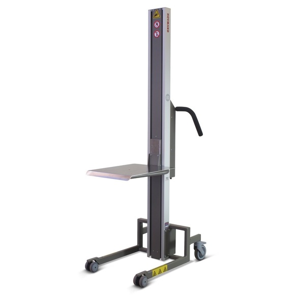 HOVMAND- Hebelift HOVMAND mit Edelstahl-Plattform + V-Block, Hubbereich 140-1.740 mm, TK 60 kg
