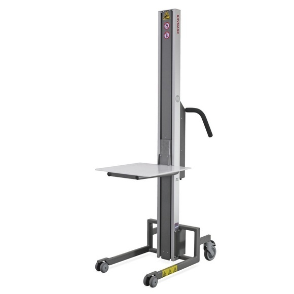 HOVMAND Hebelift mit Kunststoff-Plattform, Hubbereich 110-1.320 mm, TK 80 kg