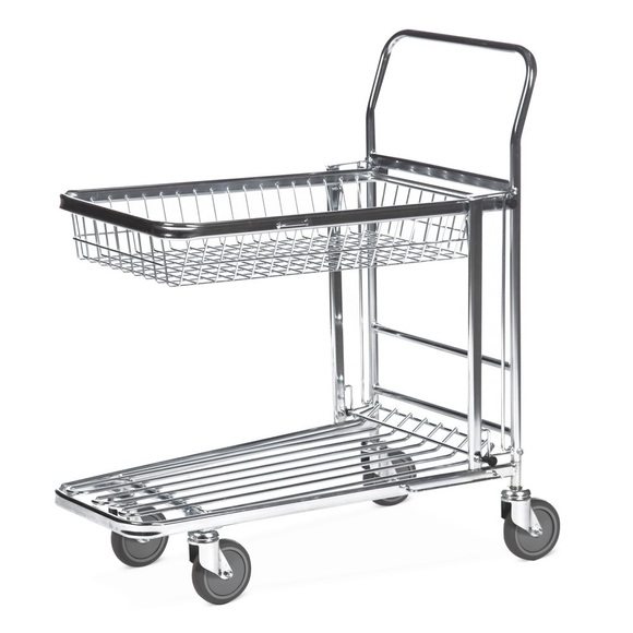 Kongamek Einkaufswagen, verzinkt LxBxH 870 x 530 x 1010 mm Tragfähigkeit 300 kg