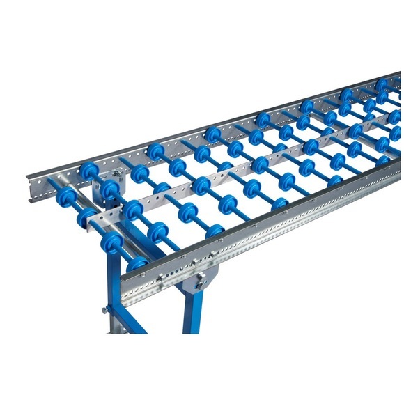 Leicht-Röllchenbahn, Kunststoffröllchen, Ø 48 mm, LxB 1.000 x 500 mm, Achsabstand 200 mm