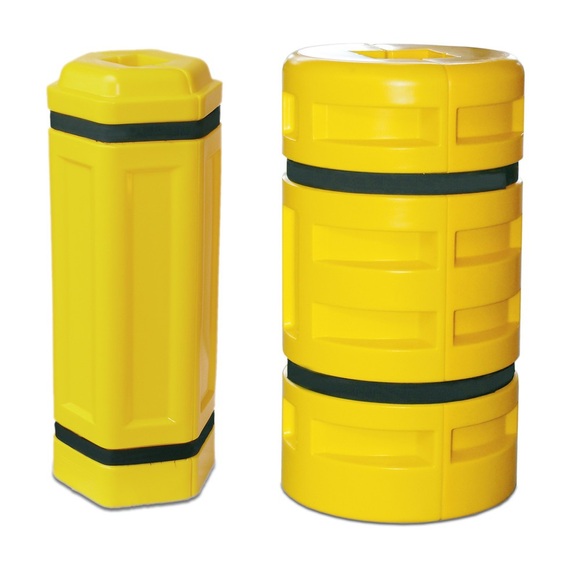 Säulen-Anfahrschutz aus Polyethylen, Säulenmass 300 x 300 mm