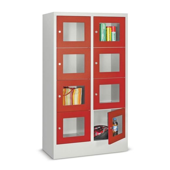 PAVOY Schliessfachschrank mit Sichtfenster, 2 x 3 Fächer, HxBxT 1.187 x 830 x 500 mm