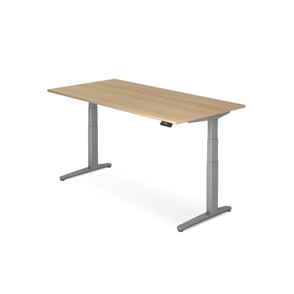 Schreibtisch mit Memoryschalter, C-Fuss höhenverstellbar, BxT 1.600 x 800 mm, Eiche