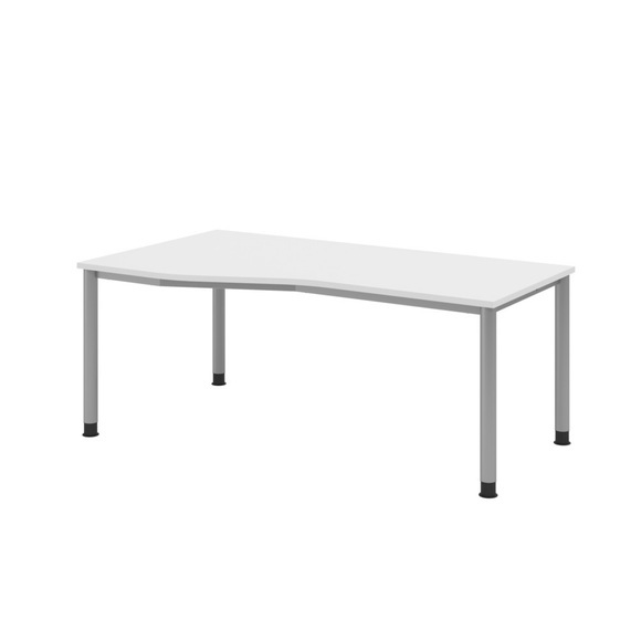 Schreibtisch Akzent, 4-Fuss Gestell, BxT 1.800 x 1.000 mm, weiss
