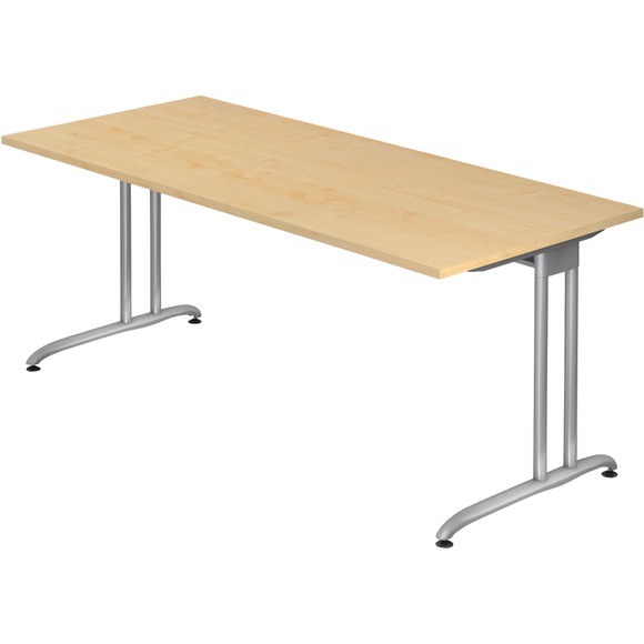 Schreibtisch Akzent, C-Fuss Gestell, BxT 1.800 x 800 mm, Ahorn