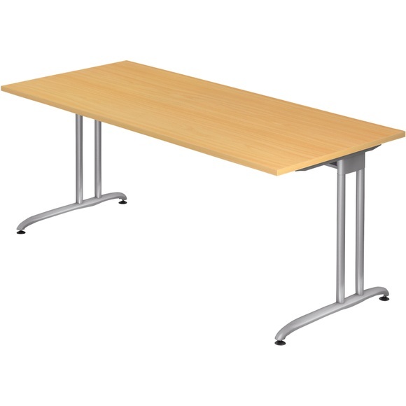 Schreibtisch Akzent, C-Fuss Gestell, BxT 1.800 x 800 mm, Buche