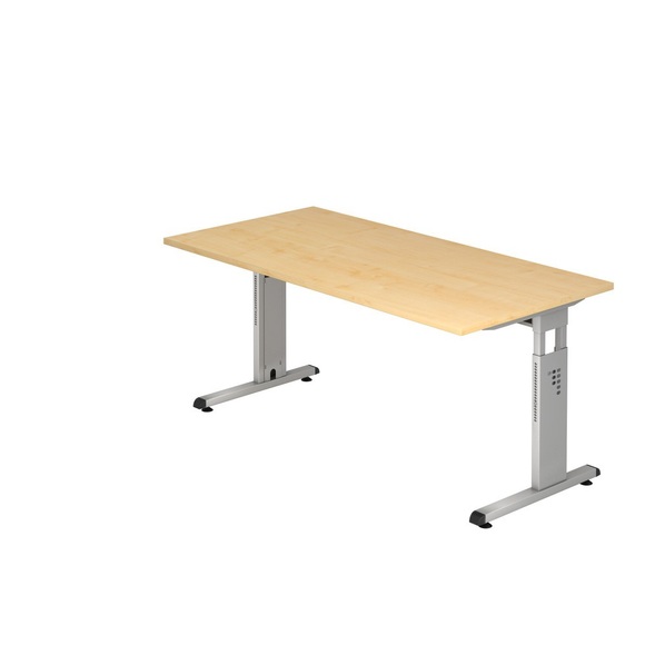 Schreibtisch Solid, höhenverstellbar, BxT 1.800 x 800 mm, Ahorn