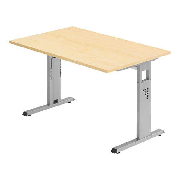Schreibtisch Solid, höhenverstellbar, BxT 1.200 x 800 mm, Ahorn