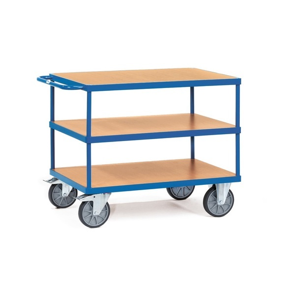 Fetra 2421 Tischwagen Stahl pulverbeschichtet Traglast (max.): 500 kg Brillantblau (RAL 5007)