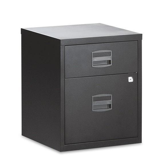 BISLEY Mobiler Beistellschrank PFA 1 Schublade, 1 Hängeregistratur silber