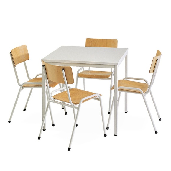 BASIC Sitzgruppe, Tisch 800 x 800 mm + 4 Stühle