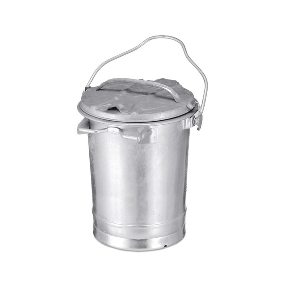 Mülltonne aus Stahlblech, 35 Liter, feuerverzinkt