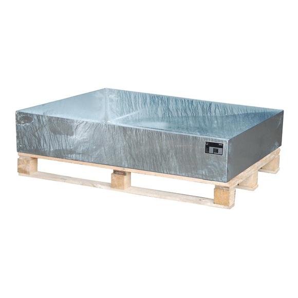 Paletten-Aufsatzwanne, HxBxT 260 x 800 x 1.200 mm, ohne Gitterrost, feuerverzinkt