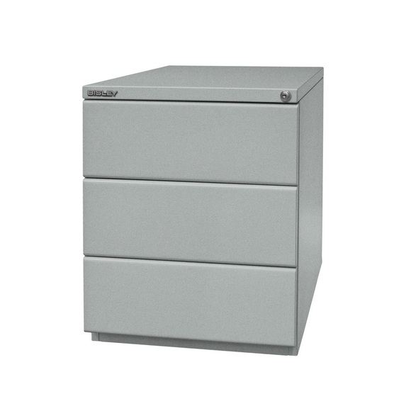 BISLEY® Rollcontainer mit 3 Schubladen, HxBxT 519 x 420 x 565 mm, verkehrsweiss