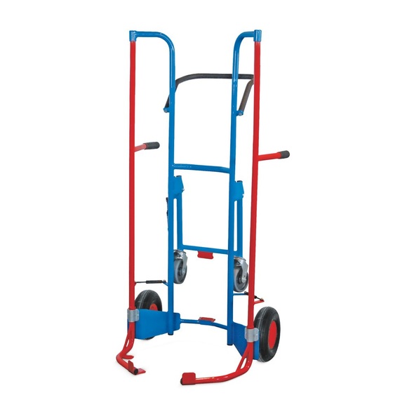 VAR Reifenkarre IOfit® mit Stützrädern, Tragkraft 200 kg, für 8 Reifen, Vollgummi-Bereifung