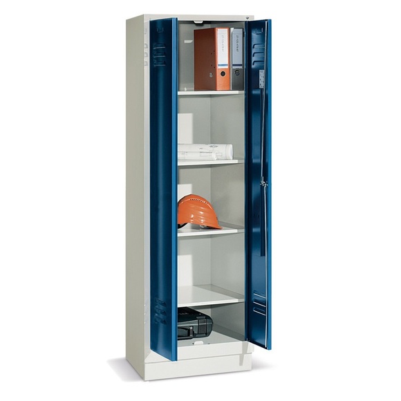 C+P Wäsche- und Aufbewahrungsschrank Classic, HxBxT 1.850 x 610 x 500 mm, mit Sockel + Zylinderschloss