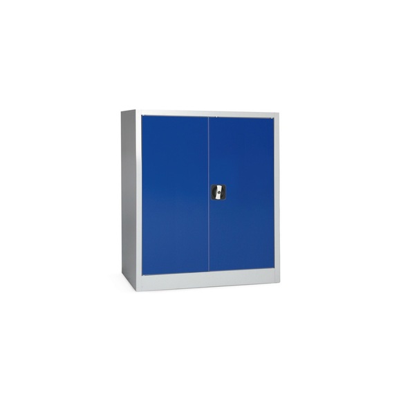 BASIC Werkstatt-Beistellschrank mit 2 Fachböden, HxBxT 1.000 x 800 x 380 mm, enzianblau