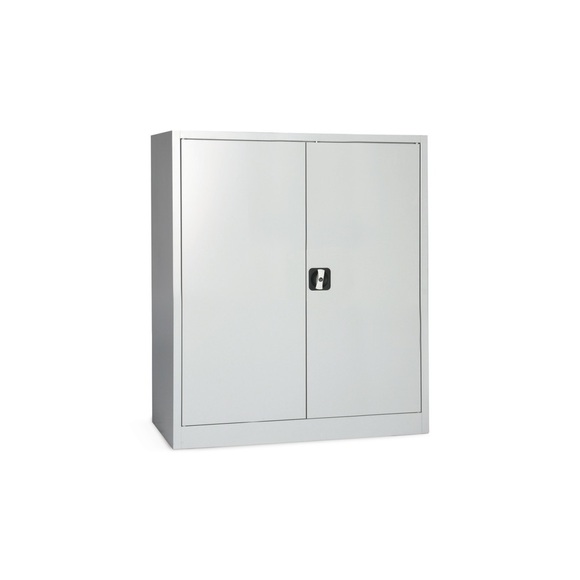 BASIC Werkstatt-Beistellschrank mit 2 Fachböden, HxBxT 1.200 x 1.200 x 420 mm, lichtgrau