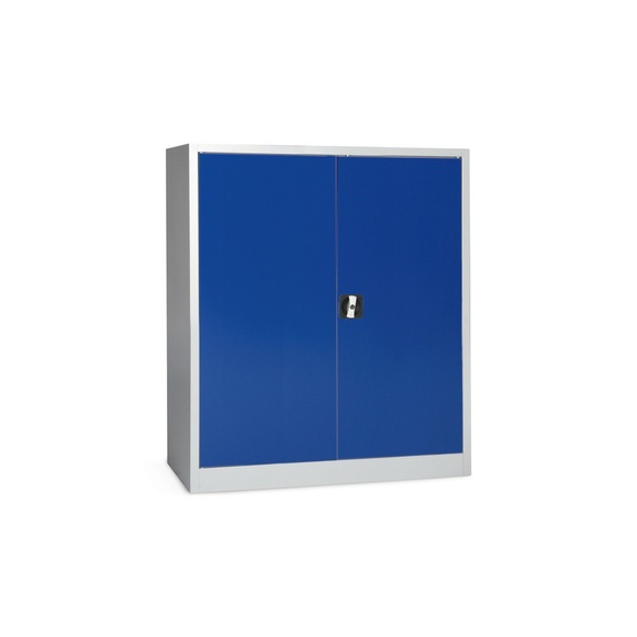 BASIC Werkstatt-Beistellschrank mit 2 Fachböden, HxBxT 1.200 x 1.200 x 420 mm, enzianblau