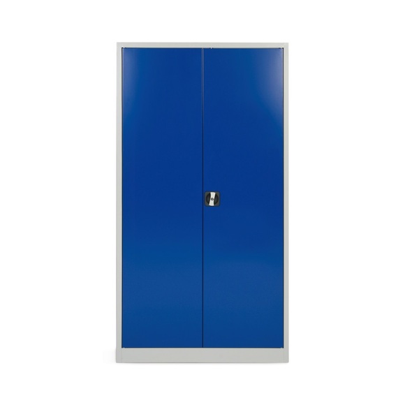BASIC Werkstatt-Flügeltürschrank, HxBxT 1.950 x 1.200 x 600 mm, lichtgrau/enzianblau