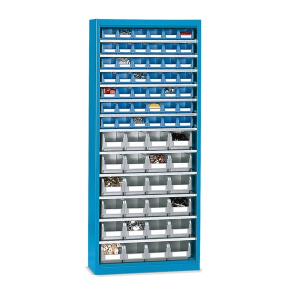 Werkstattschrank Perfom, mit 66 Sichtlagerkästen, HxBxT 1.655 x 700 x 270 mm