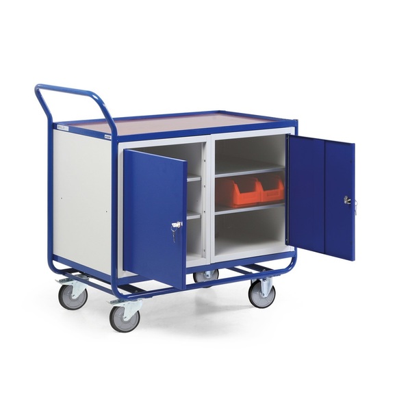 Werkstattwagen, 2 Flügeltürschränke, TK 300 kg