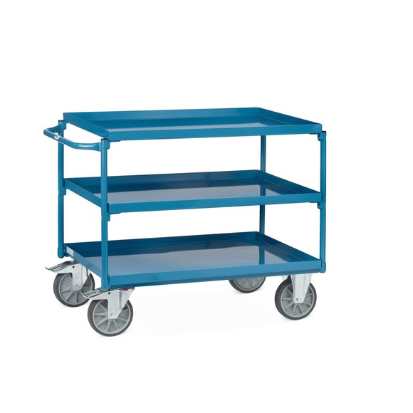 Fetra 4832 Tischwagen Stahl pulverbeschichtet Traglast (max.): 400 kg Brillantblau (RAL 5007)