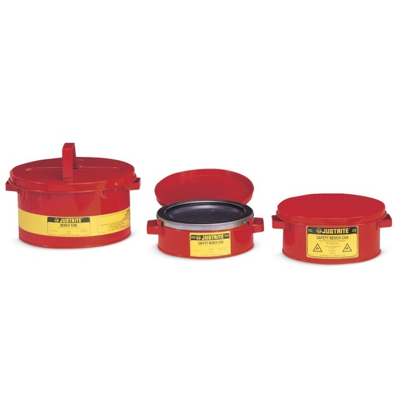 Kleinteilereiniger aus Stahlblech PREMIUM LINE, rot, ø 238 x H 114 mm, 4 l