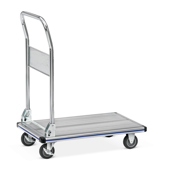 BASIC Transportwagen aus Aluminium, Ladefläche BxT 480 x 740 mm