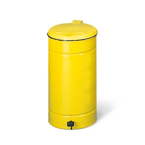 Tret-Abfallsammler Euro-Pedal, 60 Liter, Korpus gelb Deckel gelb