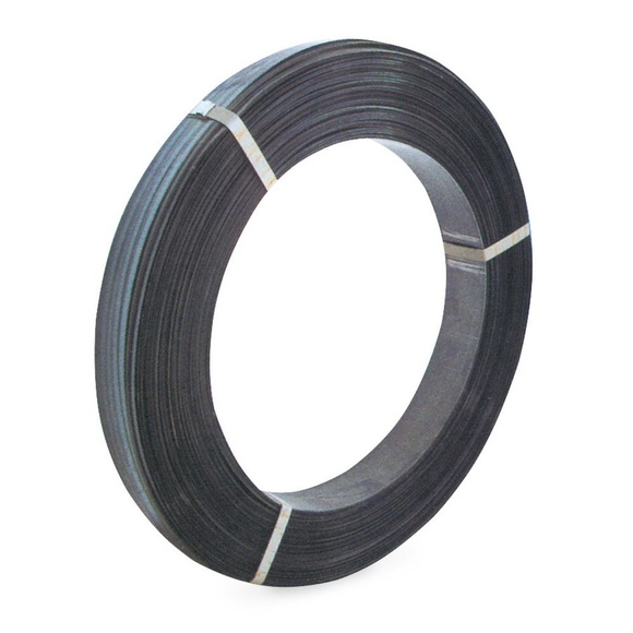 Umreifungsband aus Stahl, gewachst + gebläut, mehrlagig, Bandbreite 12,7 mm