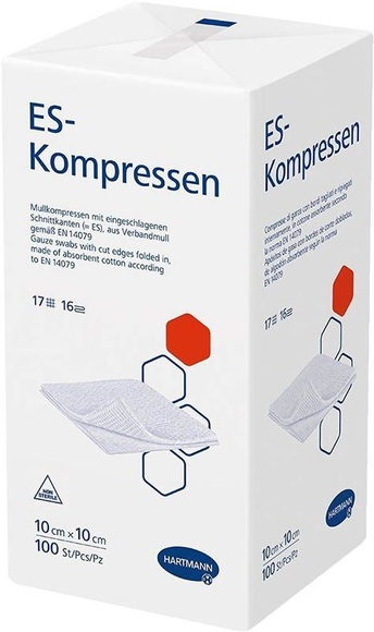 Hartmann ES-Kompressen 16fach 10x10cm (100 Stück)