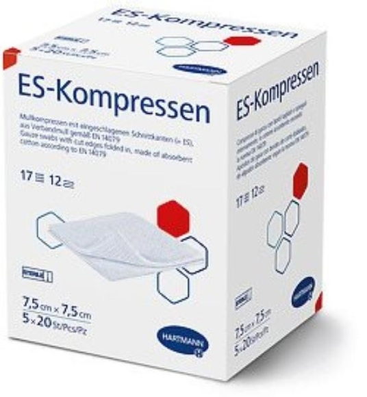 ES-Kompresse Typ 17 7.5x7.5cm 12fach steril
