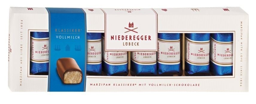 Niederegger Klassiker Vollmilch 100g 8 einzeln verpackte Pralinen