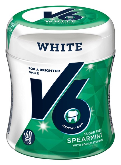 V6 Dental Box White Spearmint 87g