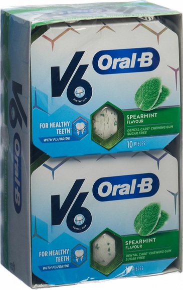 V6 OralB Kaugummi Spearmint (12x10 Stück)