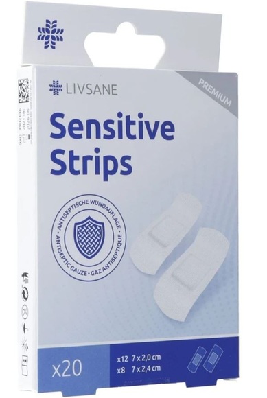 LIVSANE Premium Sensitive Pflaster Strips (20 Stück)