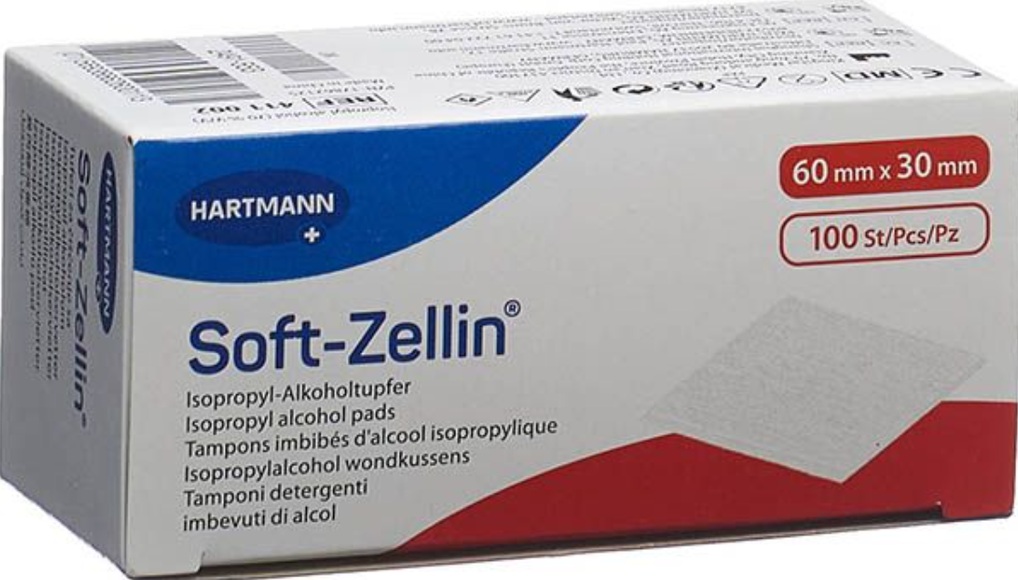 Soft Zellin Alkoholpads (100 Stück)