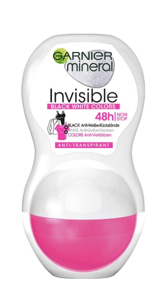 Garnier Invisible Black & White & Colors Deo Roll-On 50ml