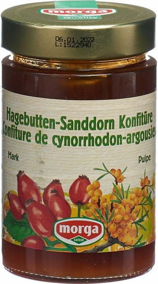 morga Konfitüre Sanddorn Hagebuttenmark (350 g)