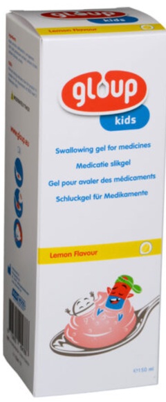 gloup Kids Schluck Gel für Medikamente Zitrone (150 ml)