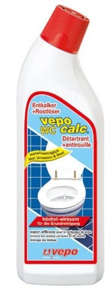 Vepocalc WC-Entkalker+Rostlöser höchst-wirksam (750 ml)