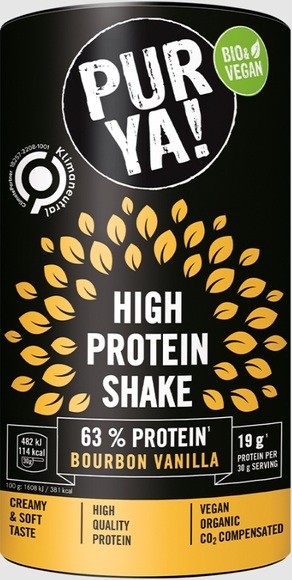 PUR YA! Vegan High Protein Shake Vanilla Bio (500 g)